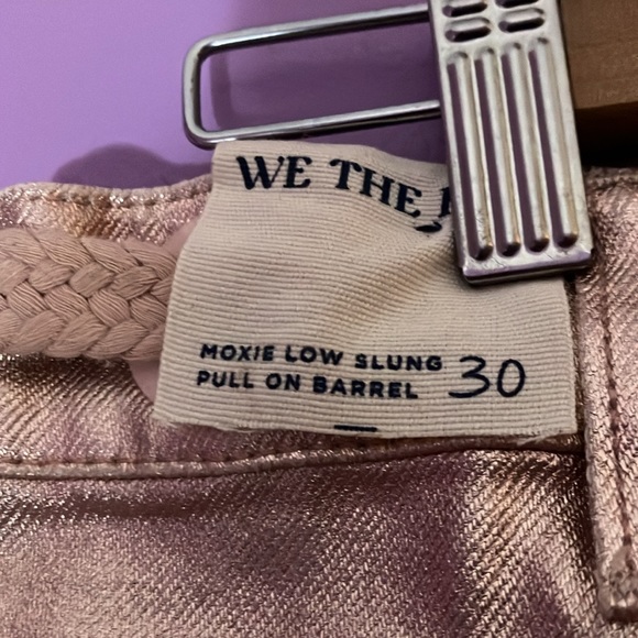 Free People (We The Free) Metallic Moxie Low Slung Pull On Barrel Pants - Picture 10 of 11